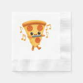 Slice Het spelen van een Harmonica Schattige Servet (Voorkant)