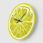 Slice Juicy Limoen Round Wall klok (Hoek)