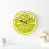 Slice Juicy Limoen Round Wall klok (Huis)