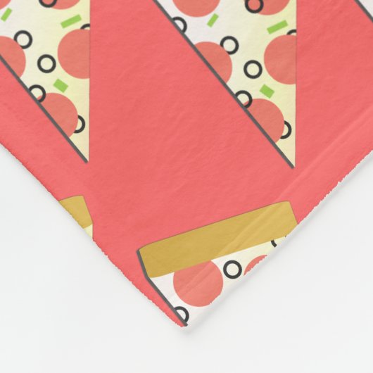 Slice O Pizza Fleece Deken (Hoek)