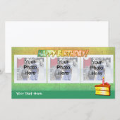 Slice of Cake Happy Birthdy-fotokaarten (Voorkant / Achterkant)