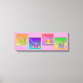 Slice of CAKE Pop Art (long) Galerij Wrapped Canva Canvas Afdruk (Voorkant)