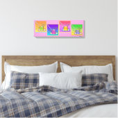 Slice of CAKE Pop Art (long) Galerij Wrapped Canva Canvas Afdruk (Insitu (Slaapkamer))