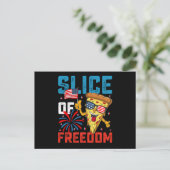 Slice of Freedom 4th juli Pizza USA vlag Zonnebril Briefkaart (Staand voorkant)