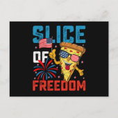 Slice of Freedom 4th juli Pizza USA vlag Zonnebril Briefkaart (Voorkant)