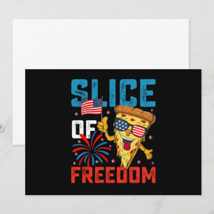 Slice of Freedom 4th juli Pizza USA vlag Zonnebril Kaart