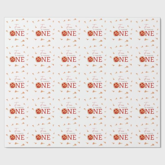 Slice Of Fun 1st Birthday Cadeaupapier (Vlak)