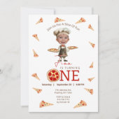 Slice of Fun 1st Birthday foto uitnodiging (Voorkant)