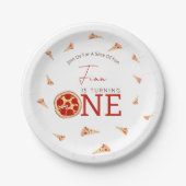 Slice Of Fun 1st Birthday Papieren Bordje (Voorkant)