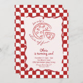 Slice of Fun Birthday Invitation Kaart (Voorkant / Achterkant)