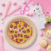 "Slice of Fun: een speelse pizza-geïnspireerde Papieren Bordje (Feest)