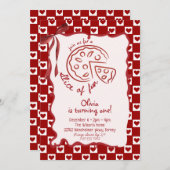 Slice of Fun  girl Birthday party Kaart (Voorkant / Achterkant)