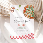 Slice Of Fun Pizza Birthday Party Kaart