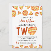 Slice of Fun Pizza Party Uitnodiging Verjaardag (Voorkant)