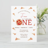 Slice Of Fun Uitnodiging voor de 1e Verjaardag (Staand voorkant)