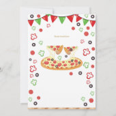 Slice of Fun Verjaardag, Pizza Verjaardagsfeestje Kaart (Achterkant)