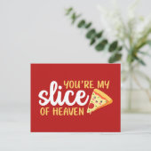 Slice of Heaven Cute Pizza Funny Valentijnsdag Briefkaart (Staand voorkant)
