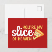 Slice of Heaven Cute Pizza Funny Valentijnsdag Briefkaart (Voorkant / Achterkant)