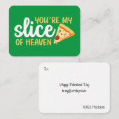 Slice of Heaven Funny Pun Cute Valentijnsdag Notitiekaartje (Voorkant / Achterkant)