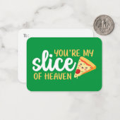 Slice of Heaven Funny Pun Cute Valentijnsdag Notitiekaartje (Voorkant / Achterkant in situ)