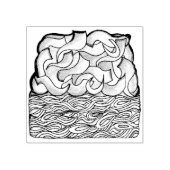 Slice of Kugel Jewish Egg Noodle Casserole Rubberstempel (Afrduk)