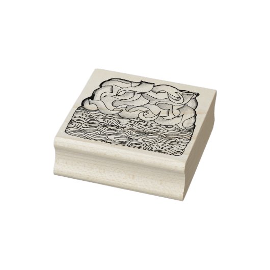 Slice of Kugel Jewish Egg Noodle Casserole Rubberstempel (Stempel)