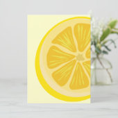 Slice of Lemon Invitation Kaart (Staand voorkant)