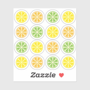Slice of Lemon Oranje Limoen Fruit Citrus Decorati Sticker