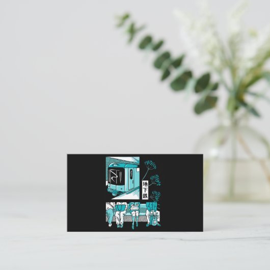 Slice of Life anime trein Metro Kawaii Japan Visitekaartje (Staand voorkant)