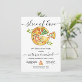 Slice of Love Pizza Party Borrel Kaart (Staand voorkant)