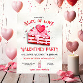 Slice of Love Valentijns's Cake Verjaardagsfeestje Kaart