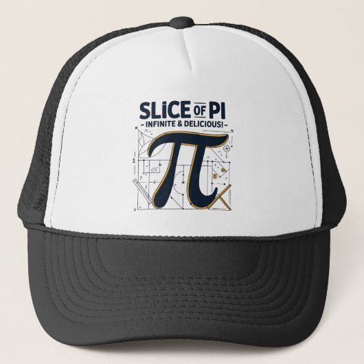 Slice Of Pi Trucker Hat - Grappig Wiskunde Liefheb Trucker Pet (Voorkant)