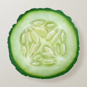 Slice of Pickle Cucumber Rond Kussen