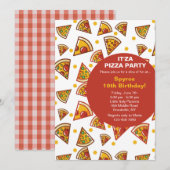Slice of Pizza Invitation Kaart (Voorkant / Achterkant)