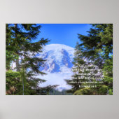Slice of Rainier HDR Print w/Scripture Verse (Voorkant)