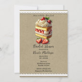 Slice of Strawberry Shortcake Vrijgezellenfeest Kaart (Voorkant)