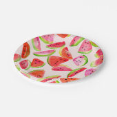 Slice of Summer Watermelon Paper Plates Papieren Bordje (Gekanteld)