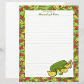 Slice of Sunshine Ingelijste Gele Lijned Paper She (Voorkant / Achterkant)