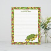 Slice of Sunshine Ingelijste Gele Lijned Paper She (Staand voorkant)