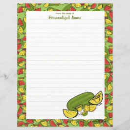 Slice of Sunshine Ingelijste Gele Lijned Paper She