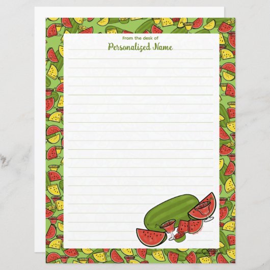 Slice of Sunshine Ingelijste Red Lined Paper Sheet (Voorkant / Achterkant)