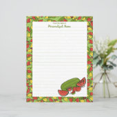 Slice of Sunshine Ingelijste Red Lined Paper Sheet (Staand voorkant)