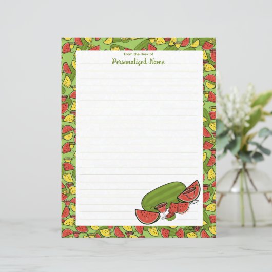 Slice of Sunshine Ingelijste Red Lined Paper Sheet (Staand voorkant)