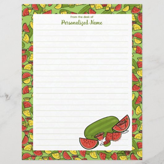Slice of Sunshine Ingelijste Red Lined Paper Sheet (Voorkant)