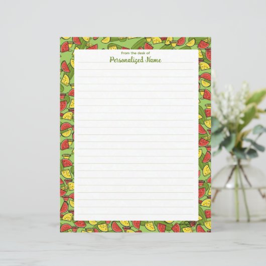 Slice of Sunshine Lijst Lined Paper Sheet (Staand voorkant)