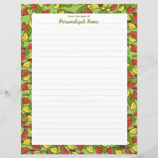 Slice of Sunshine Lijst Lined Paper Sheet (Voorkant)