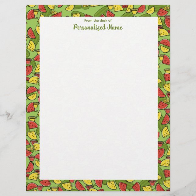 Slice of Sunshine Lijst Unlined Letterhead Briefhoofd (Voorkant)