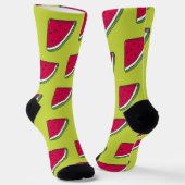 slice of watermelon and green sokken (Gebogen)