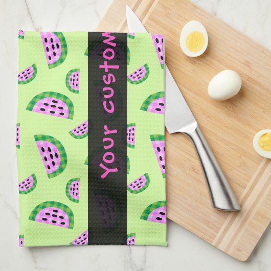 Slice-patroon met watermeloen theedoek (Quarter Fold)