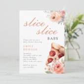 Slice Pizza Baby shower Kaart (Staand voorkant)